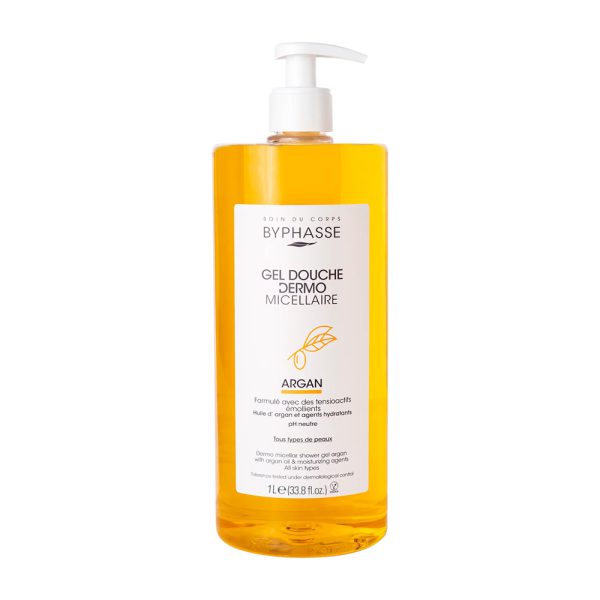 شامپو بدن بایفاس با عصاره آرگان حجم 1000 میلی‌لیتر - Byphasse Dermo Micellar Shower Gel Argan 1L