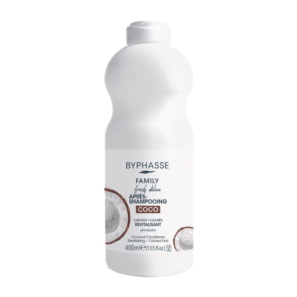 نرم‌ کننده مو بایفاس مناسب موهای رنگ شده حجم 400 میل - Byphasse Family Fresh Delice Shampoo Colored Hair 400ml