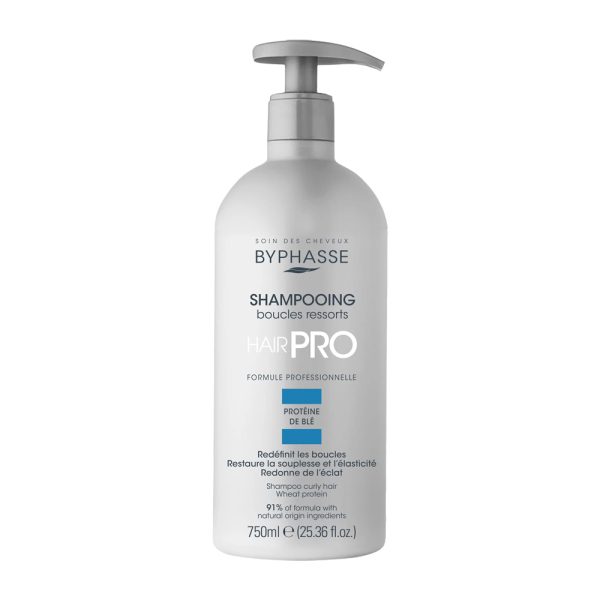 شامپو حرفه‌ ای بایفاس مناسب موهای فر حجم 750 میل - Byphasse Hair Pro Shampoo Boucles Ressorts Curly Hair 750ml