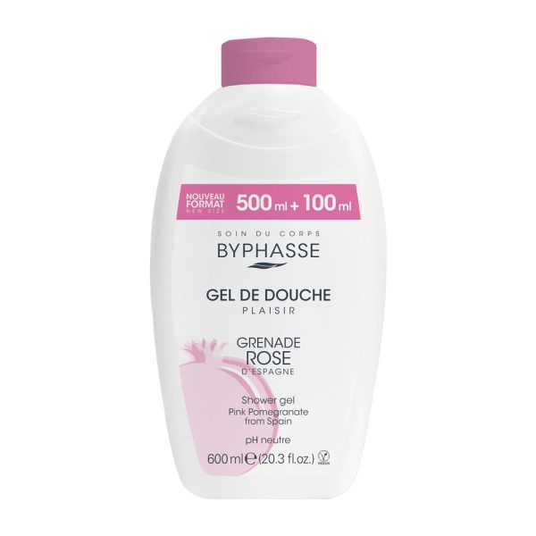 شامپو بدن کرمی بایفاس با عصاره انار صورتی - Byphasse Plaiser Shower Gel Pink Pomegranate 600ml