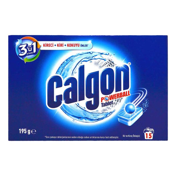 قرص جرم‌ گیر ماشین لباسشویی کالگون 3 در 1 بسته 15 عددی - Calgon Kirec Onleyici Tablet 15 Adet