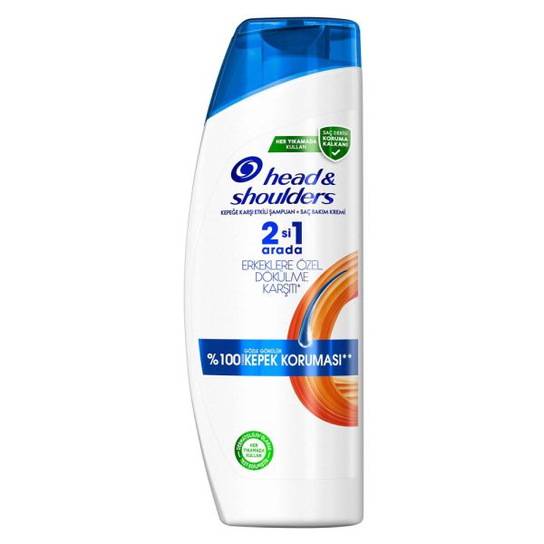 شامپو هد اند شولدرز ضد شوره و ضد ریزش مو مردانه - Head Shoulders 2si 1 Arada Erkeklere Ozel Dokulme Karsiti Sampuan 350ml