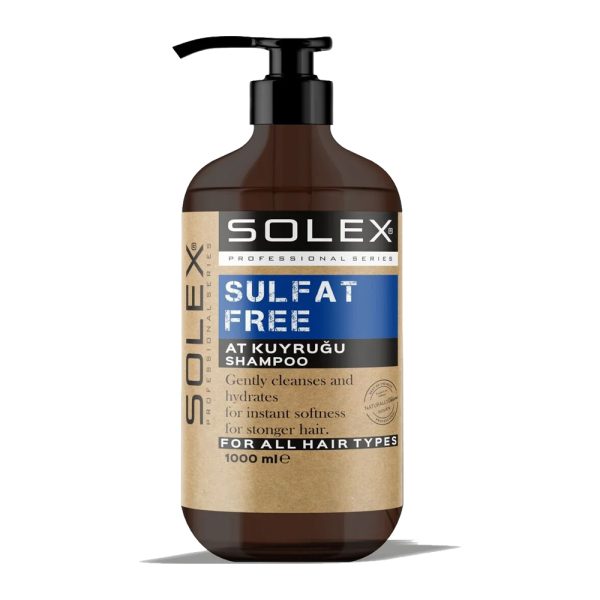 شامپو بدون سولفات سولکس حاوی روغن گیاه دم اسبی - Solex Sulfatsiz Professional Series At Kuyrugu Ozlu Sampuan 1000ml