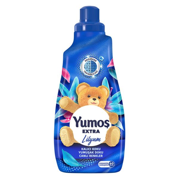 مایع نرم‌‌ کننده لباس یوموش آبی ترکیه با رایحه لیلیوم - Yumos Extra Lilyum 1440ml