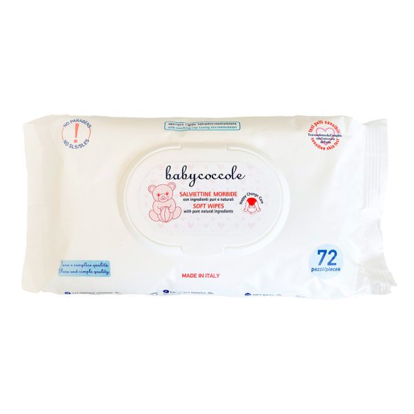 دستمال مرطوب کودک بیبی‌کوکول بسته 72 عددی - Babycoccole Soft Wipes 72pcs