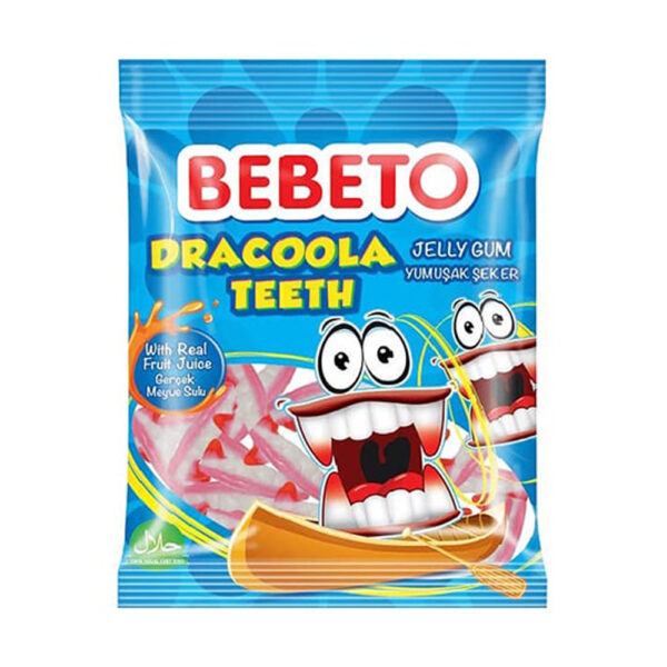 پاستیل ببتو مدل دندان دراکولا بسته 80 گرمی - Bebeto Deracoola Teeth 80g