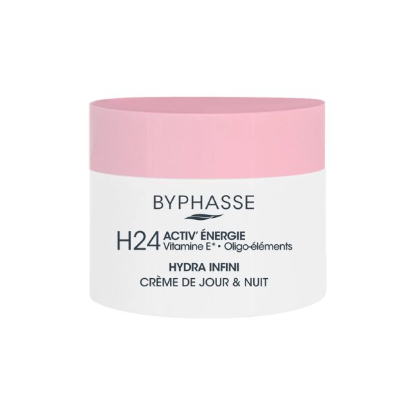 کرم روز و شب 24‌ ساعته بایفاس مناسب انواع پوست - Byphasse 24H Hydra Infini Cream 50ml