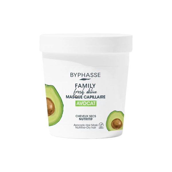 ماسک مو خانواده بایفاس با عصاره آووکادو مناسب موهای خشک - Byphasse Family Fresh Delice Hair Mask Dry Hair 250ml