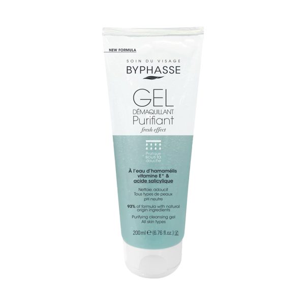 ژل شستشوی صورت بایفاس مناسب انواع پوست - Byphasse Purifying Cleansing Gel 200ml