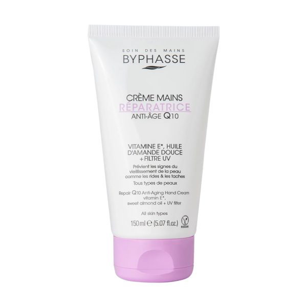 کرم ضد‌‌‌ پیری بایفاس مناسب پوست‌های خشک - Byphasse Repair Q10 Hand Cream Anti Aging 150ml