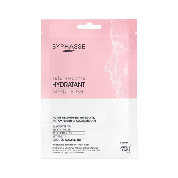 ماسک ورقه‌ای مرطوب‌کننده پوست بایفاس حجم 18 میلی‌لیتر - Byphasse Skin Booster Sheet Mask 18ml Moisturizing