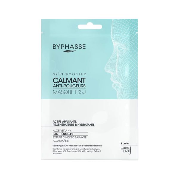 ماسک ورقه‌ای تسکین‌دهنده و ضدقرمزی پوست بایفاس حجم 18 میلی‌لیتر - Byphasse Skin Booster Sheet Mask 18ml Soothing Anti Redness