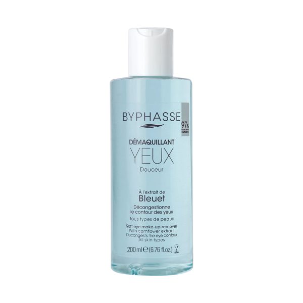 میسلار واتر بایفاس با عصاره گل ذرت حجم 200 میلی‌لیتر - Byphasse Soft Eye Make Up Remover 200ml