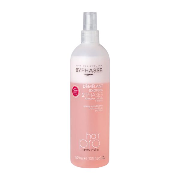 سرم مو دوفاز بایفاس مناسب موهای رنگ شده و خشک - Byphasse Xpress Conditioner Activ Color 400ml