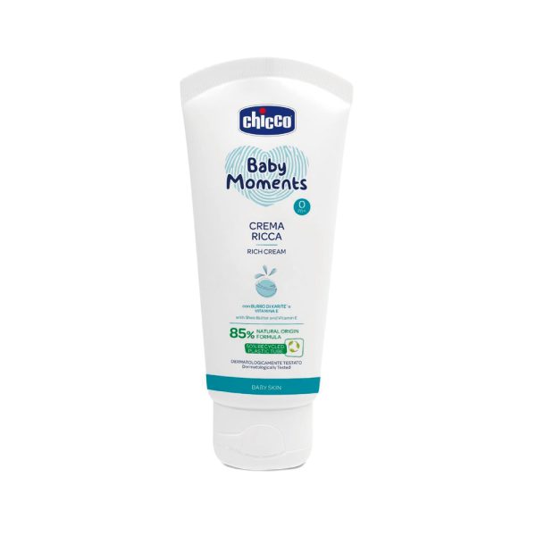 کرم گیاهی کودک چیکو حاوی شی‌باتر و ویتامین E - Chicco Baby Moments Crema Ricca Rich Cream 100ml