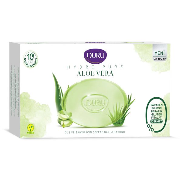 صابون دورو مدل Aloe Vera بسته 3 عددی - Duru Hydro Pure Aloe Vera Soap 450gr