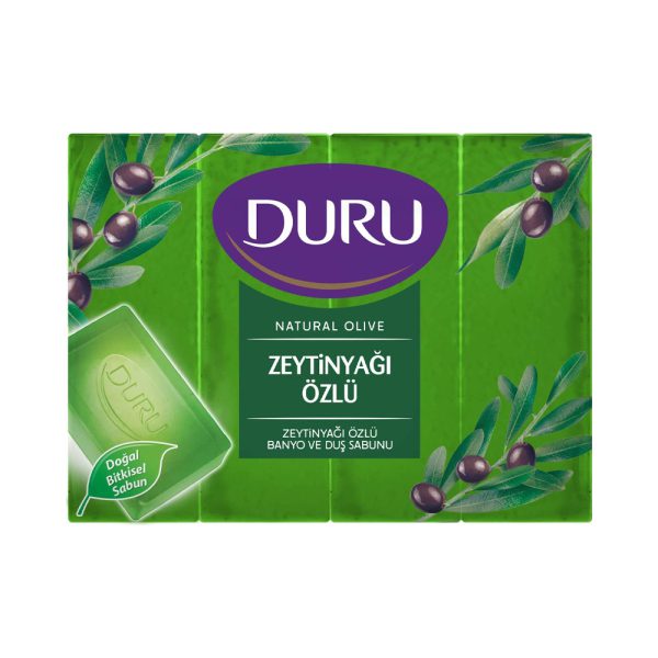 صابون دورو مدل Zeytinyağı Özlü بسته 4 عددی - Duru Natural Olive Zeytinyagi Ozlu Dus Sabunu