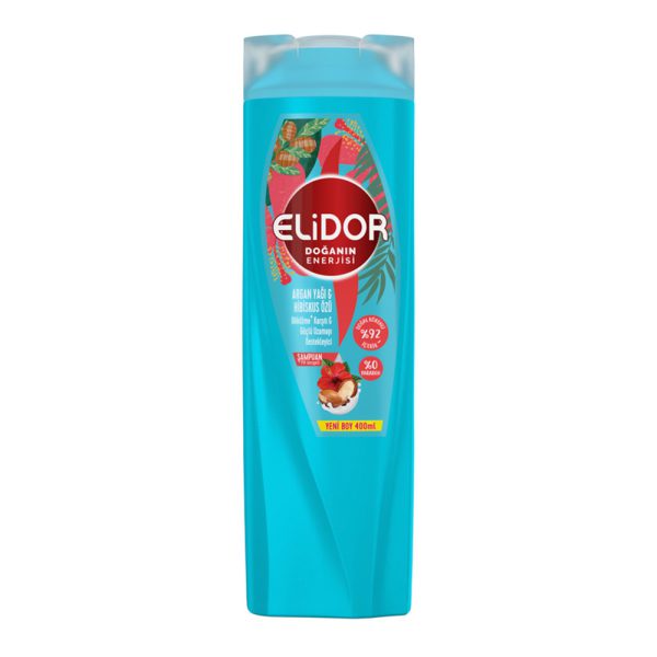 شامپو سر الیدور مدل Doğanin Enerjisi - Elidor Argan Yagi Hibiskus Sampuan 350ml