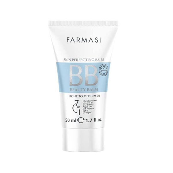 بی‌بی کرم 7 در 1 فارماسی شماره 02 حجم 50 میلی‌لیتر - FARMASI BB CREAM LIGHT TO MEDIUM 50ML