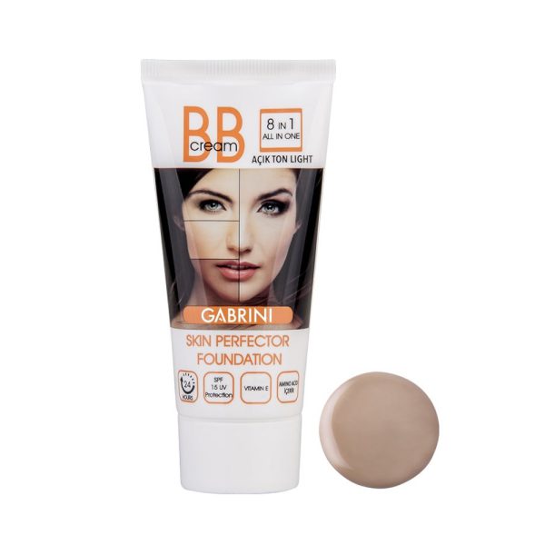 بی‌بی کرم 8 در ‌1 گابرینی رنگ روشن حجم 50 میلی‌لیتر - Gabrini BB Cream 8 In 1 All In One Acik Ton Light 50ml