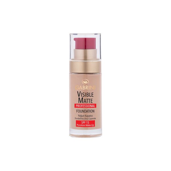 کرم پودر گابرینی مدل Visible Matte شماره 01 - Gabrini Visible Matte Professional Foundation 01