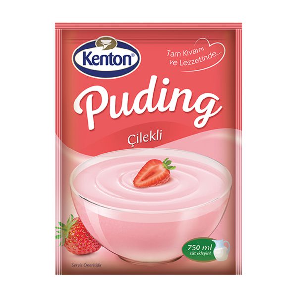 پودر پودینگ کنتون با طعم توت‌فرنگی - Kenton Strawberry Pudding 125G