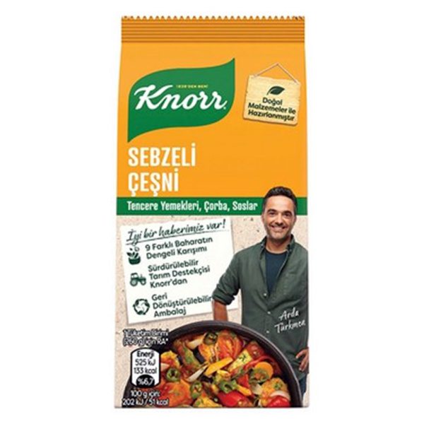 ادویه سبزیجات کنور وزن 65 گرم - Knorr Sebzeli Cesni 65G