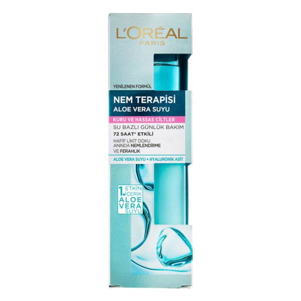 سرم آبرسان پوست لورآل مناسب پوست‌های خشک و حساس - Loreal Paris Nem Terapisi Aloe Vera Suyu Kuru Ve Hassas Ciltler 70ml