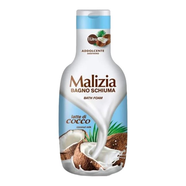 شامپو بدن شیر نارگیل Malizia مالیزیا حجم 1000 میلی لیتر - Malizia Bath Foam Coconut Milk 1000ml