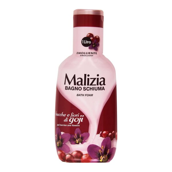 شامپو بدن Malizia مالیزیا حاوی گوجی بری و گل مناسب پوست های خشک - Malizia Bath Foam Goji Berries And Flowers 1000ml