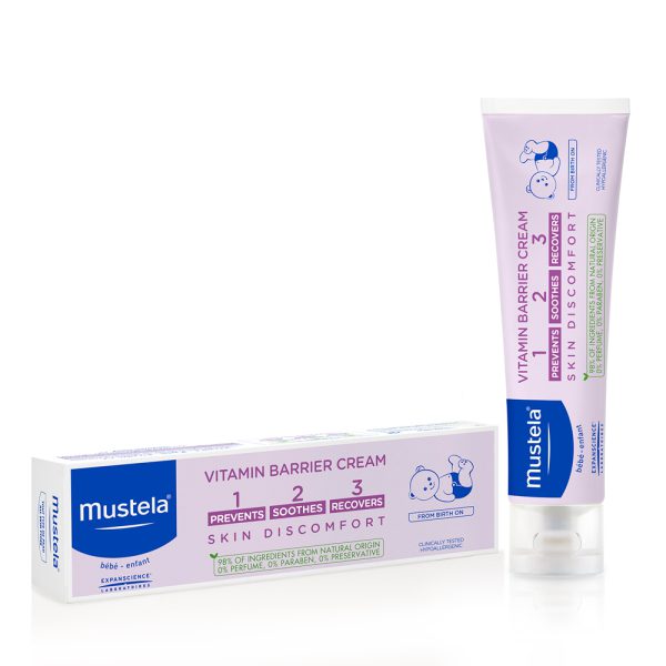 کرم محافظت‌کننده و ضد‌سوختگی موستلا مدل 1.2.3 - Mustela 1.2.3 Vitamin Barrier Cream 100ml