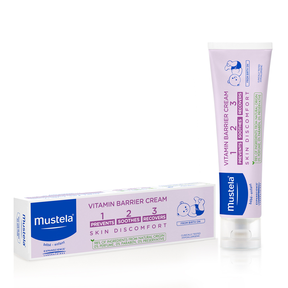 آی‌سو مارکت - Mustela 1.2.3 Vitamin Barrier Cream 100ml