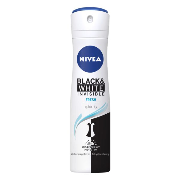 اسپری زنانه ضدتعریق نیوآ مدل Black & White Invisible Fresh - Nivea Black White Invisible Fresh Spray