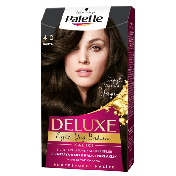 کیت رنگ مو پلت سری Deluxe شماره 0-4 - Palette Deluxe Sac Boyasi 4 0 Kahve