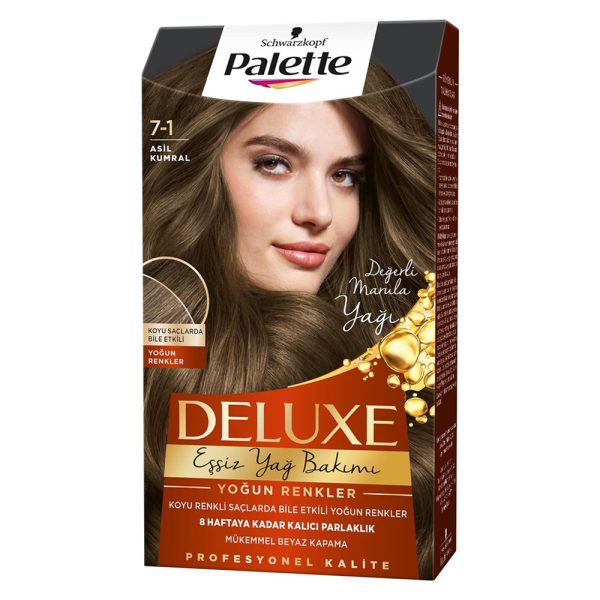 کیت رنگ مو پلت سری Deluxe شماره 1-7 - Palette Deluxe Sac Boyasi 7 1 Asil Kumral