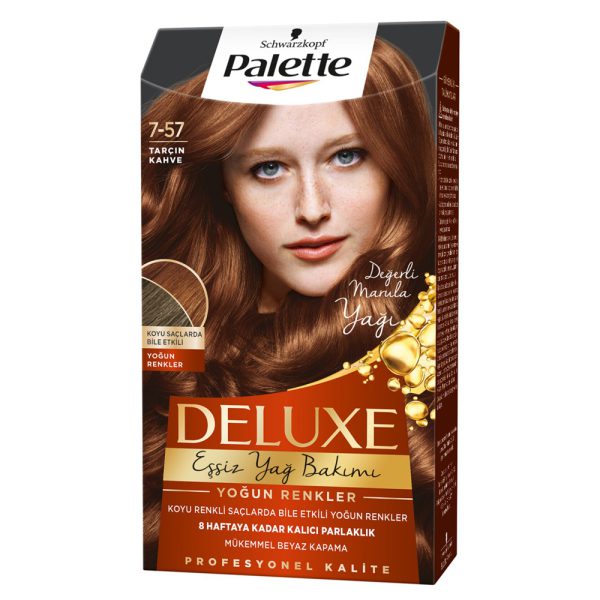 کیت رنگ مو پلت سری Deluxe شماره 57-7 - Palette Deluxe Sac Boyasi 7 57 Tarcin Kahve