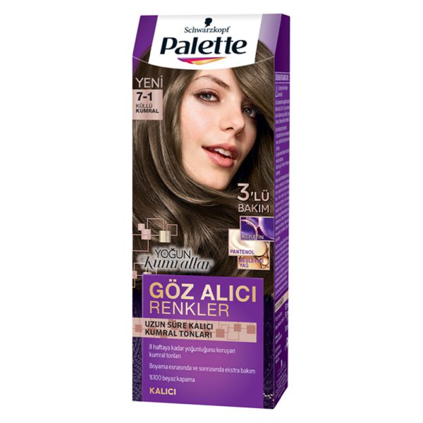 کیت رنگ مو پلت سری Goz Alici شماره 1-7 - Palette Goz Alici Renkler 7 1 Kullu Kumral