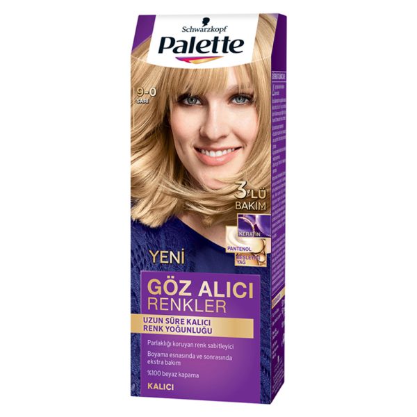 کیت رنگ مو پلت سری Goz Alici شماره 0-9 - Palette Goz Alici Renkler 9 0 Sari