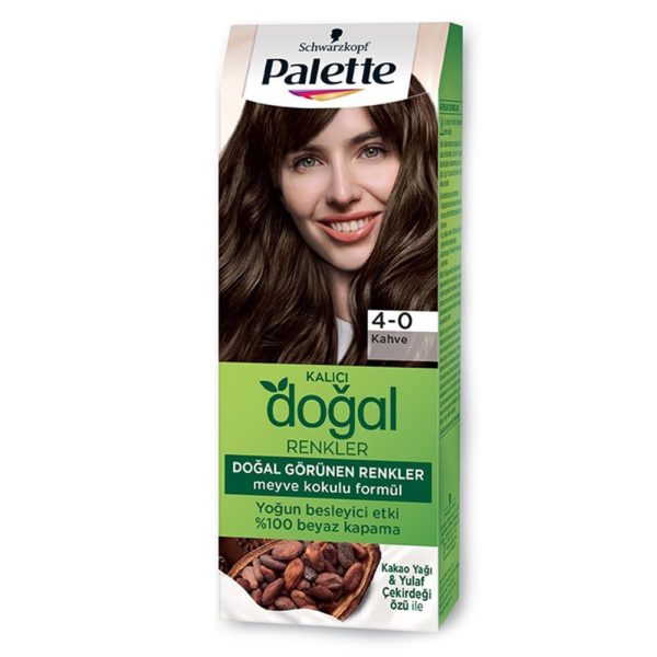 کیت رنگ مو پلت سری Dogal شماره 0-4 - Palette Kalici Dogal Renkler 4 0 Kahve