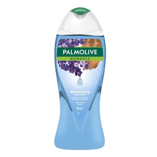 شامپو بدن پالمولیو حاوی عصاره چوب صندل و اسطوخودوس - Palmolive Moments With Sandalwood Lavender Oils Body Wash 500ml