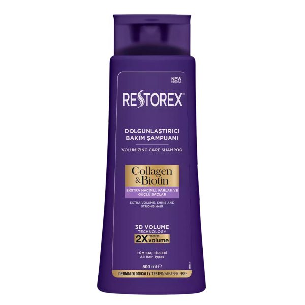 شامپو سر رستورکس مدل Collagen & Biotin - Restorex Collagen Biotin Sampuan 500ml