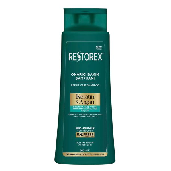 شامپو سر رستورکس مدل Keratin & Argan - Restorex Keratin Argan Sampuan 500ml