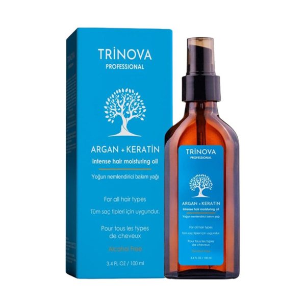 روغن مو ترینوا با عصاره آرگان و کراتین - Trinova Argan Keratin Yagi 100ml