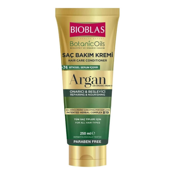 ماسک مو ضد ریزش بیوبلاس حاوی آرگان - BIOBLAS Botanic Oils Argan Yagli Sac Bakim Kremi 250ml