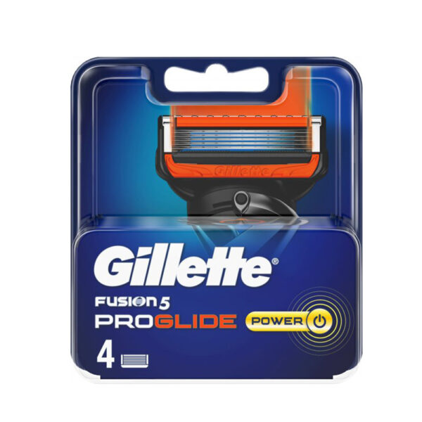 تیغ یدک ژیلت پروگلاید 5 پاور بسته 4 عددی - Gillette Fusion5 Proglide Power Blades 4 pack