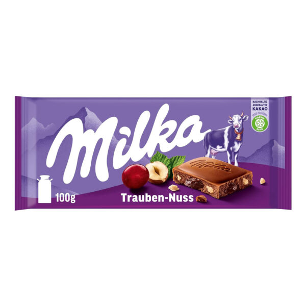 شکلات میلکا با طعم کشمش و فندق 100 گرم - Milka Raisins Nuts Chocolate 100g