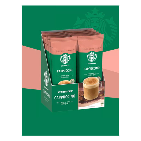 قهوه فوری استارباکس با طعم کاپوچینو بسته 10 عددی - Starbucks Cappuccino 10 adet