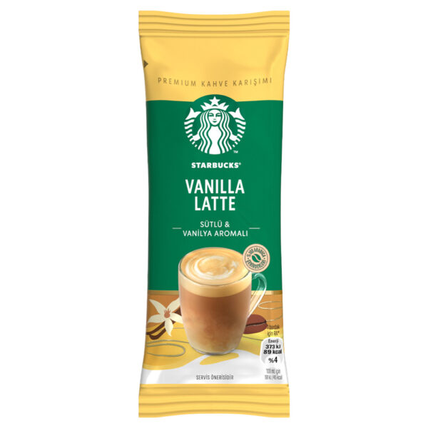 قهوه فوری استارباکس با طعم وانیل لاته ساشه 21.5 گرم - Starbucks Vanilla Latte 21.5g