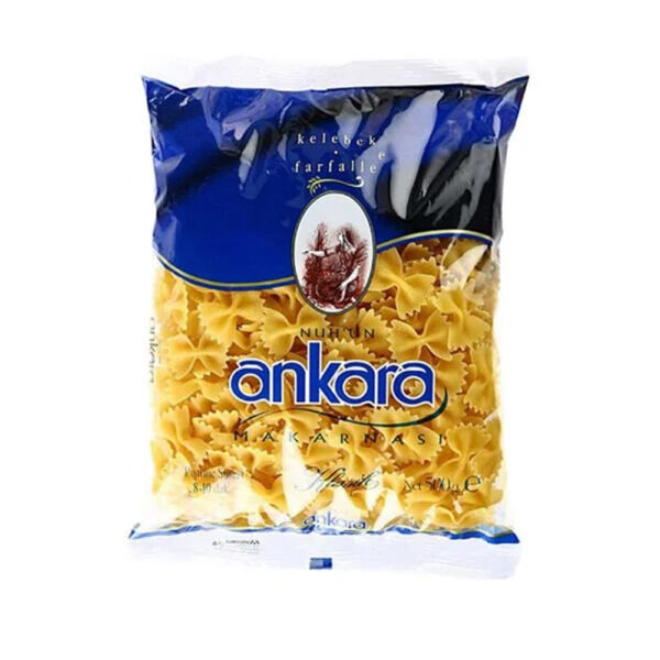 ماکارونی آنکارا مدل Kelebek وزن 500 گرم - ankara kelebek kesme makarna 500g