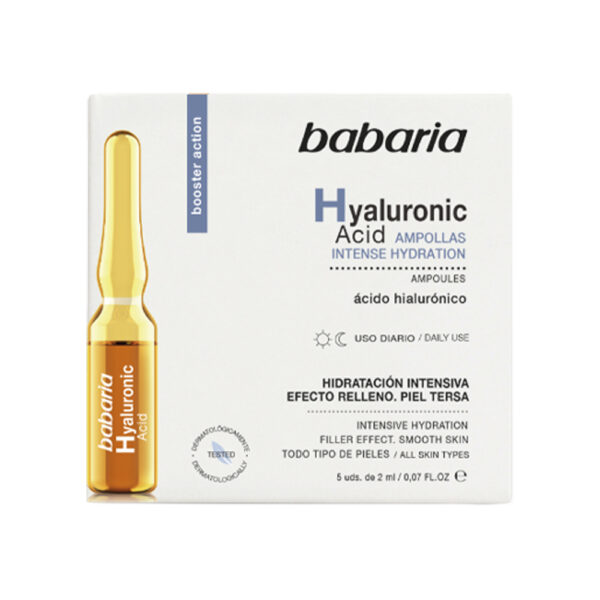 ویال هیالورونیک اسید باباریا بسته 5 عددی - babaria hyaluronic acid ampoules 2ml